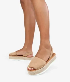 Bosanova Espadrilles | Sandales Spartiates | Abarca beige avec alfa