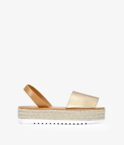 Bosanova Espadrilles | Sandales Spartiates | Abarca doré avec alfa