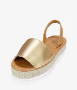 Bosanova Espadrilles | Sandales Spartiates | Abarca doré avec alfa