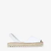 Bosanova Espadrilles | Sandales Plates | Abarcas planas blancas en piel con esparto