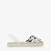 Bosanova Espadrilles | Sandales Plates | Abarcas planas en piel de vaca con esparto