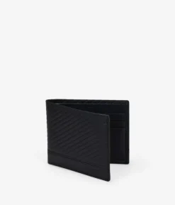 Homme Bosanova Portefeuilles | Américaine en cuir noir sans bourse