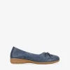 Bosanova Chaussures En Cuir | Ballerines Et Mary Janes | Ballerines bleues en cuir découpé au laser