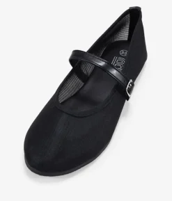 Bosanova Ballerines Et Mary Janes | Ballerines en maille noire avec bride réglable