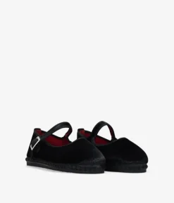 Bosanova Ballerines Et Mary Janes | Ballerines en velours noir avec boucle