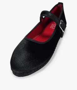 Bosanova Ballerines Et Mary Janes | Ballerines en velours noir avec boucle