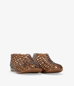 Bosanova Tongs | Ballerines Et Mary Janes | Ballerines marron avec maille en caoutchouc