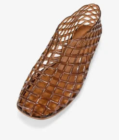 Bosanova Tongs | Ballerines Et Mary Janes | Ballerines marron avec maille en caoutchouc
