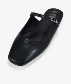Bosanova Ballerines Et Mary Janes | Ballerines noires à bout ouvert avec bride et boucle