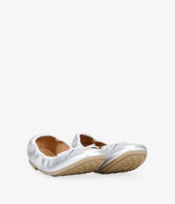Bosanova Ballerines Et Mary Janes | Ballerines plates argentées avec noeud