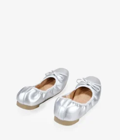 Bosanova Ballerines Et Mary Janes | Ballerines plates argentées avec noeud