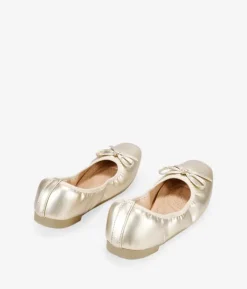 Bosanova Ballerines Et Mary Janes | Ballerines plates dorées avec noeud
