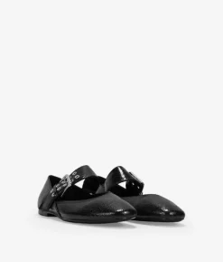 Bosanova Ballerines Et Mary Janes | Ballerines plates noires avec bride et boucle