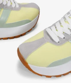 Bosanova Baskets À Plateforme | Baskets à lacets jaunes