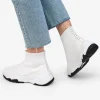 Bosanova Baskets À Plateforme | Baskets Toile | Baskets blanches façon chaussettes