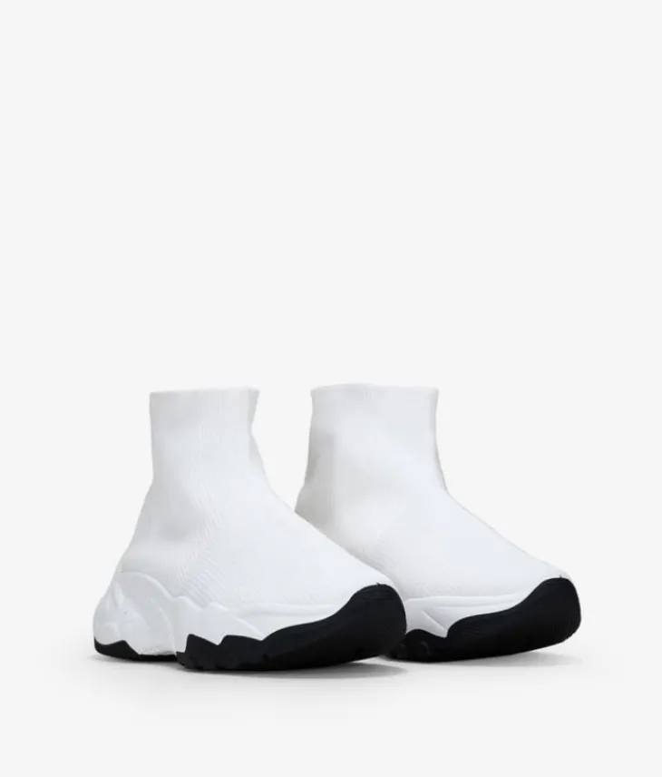 Bosanova Baskets À Plateforme | Baskets Toile | Baskets blanches façon chaussettes