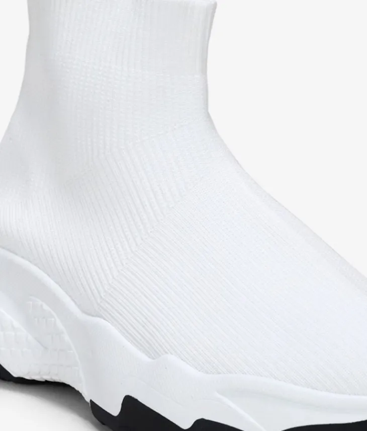 Bosanova Baskets À Plateforme | Baskets Toile | Baskets blanches façon chaussettes