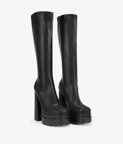 Bosanova Bottes De Plateforme | Bottes À Talons | Black XXL heel boots