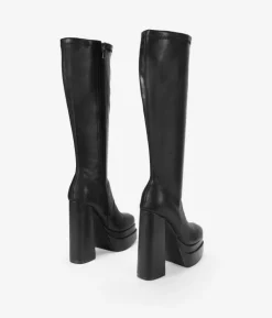 Bosanova Bottes De Plateforme | Bottes À Talons | Black XXL heel boots