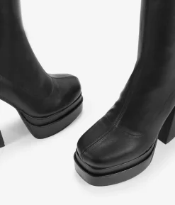 Bosanova Bottes De Plateforme | Bottes À Talons | Black XXL heel boots