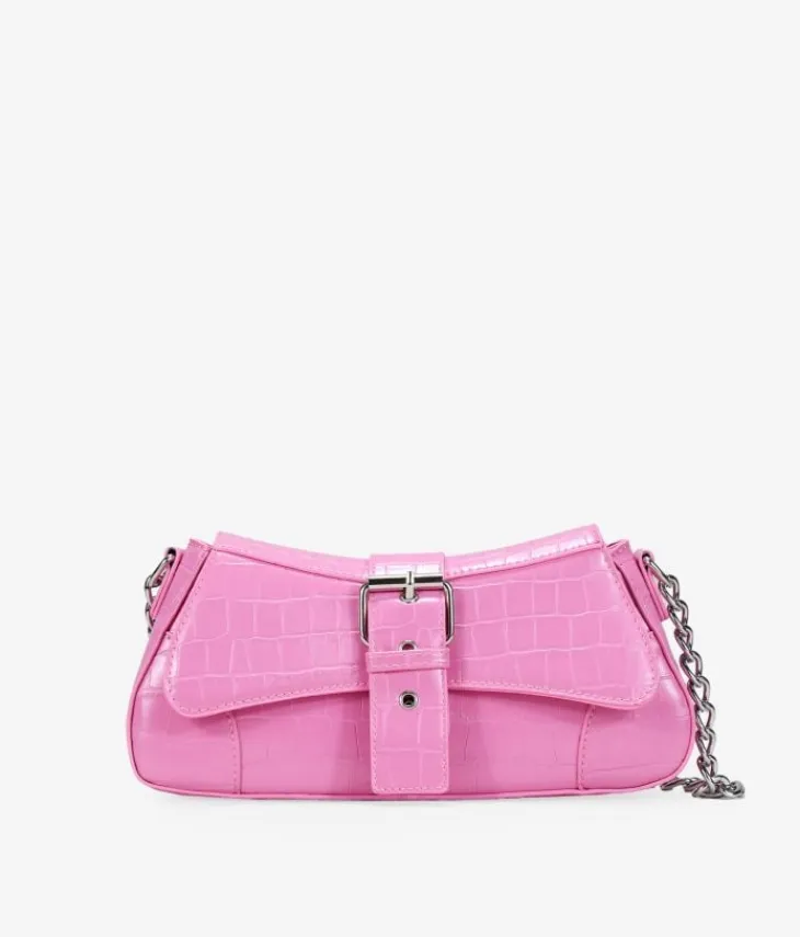 Bosanova Sacs Porté Épaule | Petits Sacs | Bolso de hombro rosa con cadena