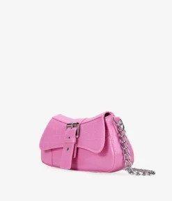 Bosanova Sacs Porté Épaule | Petits Sacs | Bolso de hombro rosa con cadena