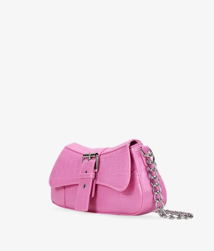 Bosanova Sacs Porté Épaule | Petits Sacs | Bolso de hombro rosa con cadena