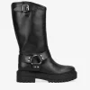 Bosanova Bottes De Motard | Chaussures En Cuir | Boots motardes en cuir noir avec boucle