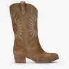 Bosanova Bottes Cowboy | Chaussures En Cuir | Bottes de cowboy en cuir taupe