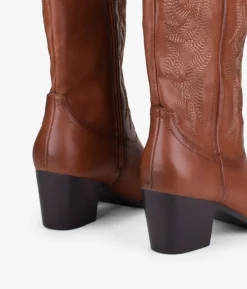 Bosanova Bottes À Talons | Bottes Cowboy | Bottes de cowboy en cuir avec broderie