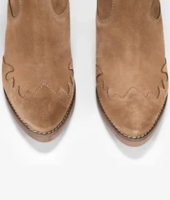 Bosanova Bottes Cowboy | Chaussures En Cuir | Bottes de cowboy en cuir taupe