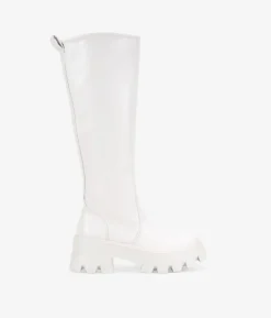 Bosanova Bottes Semelles Track | Bottes Hautes | Bottes hautes à plateforme beiges