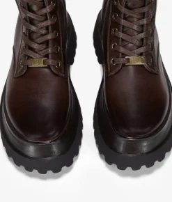 Bosanova Bottes Semelles Track | Bottes Militaires | Bottes hautes marron à lacets