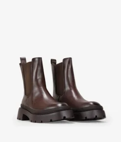 Bosanova Bottes Semelles Track | Bottines Chelsea | Bottes marron avec élastiques