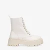 Bosanova Bottes Militaires | Bottes De Plateforme | Bottes militaires beiges à plateforme
