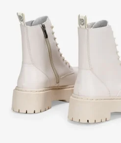 Bosanova Bottes Militaires | Bottes De Plateforme | Bottes militaires beiges à plateforme