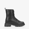 Bosanova Bottes Militaires | Bottes militaires noires avec lacets et fermeture éclair