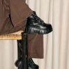 Bosanova Bottes Semelles Track | Bottes Militaires | Bottes militaires noires avec fermeture éclair