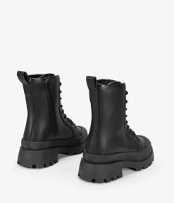 Bosanova Bottes Militaires | Bottes militaires noires avec lacets et fermeture éclair