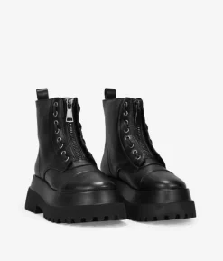 Bosanova Bottes Semelles Track | Bottes Militaires | Bottes militaires noires avec semelle de piste