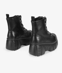 Bosanova Bottes Semelles Track | Bottes Militaires | Bottes militaires noires avec fermeture éclair