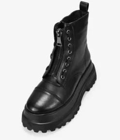 Bosanova Bottes Semelles Track | Bottes Militaires | Bottes militaires noires avec semelle de piste