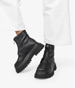 Bosanova Bottes Semelles Track | Bottes Militaires | Bottes militaires noires avec semelle de piste