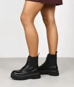 Bosanova Bottes Militaires | Bottes De Plateforme | Bottes militaires plateformes noires