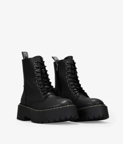 Bosanova Bottes Militaires | Bottes De Plateforme | Bottes militaires plateformes noires