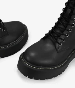 Bosanova Bottes Militaires | Bottes De Plateforme | Bottes militaires plateformes noires