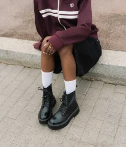 Bosanova Bottes Militaires | Bottes De Plateforme | Bottes militaires plateformes noires