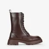 Bosanova Bottes Militaires | Bottines à lacets marron