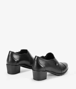Bosanova Bottes À Talons | Bottines à talon en cuir noir