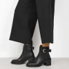 Bosanova Bottes À Talons | Bottines à talons noires avec métal décoratif